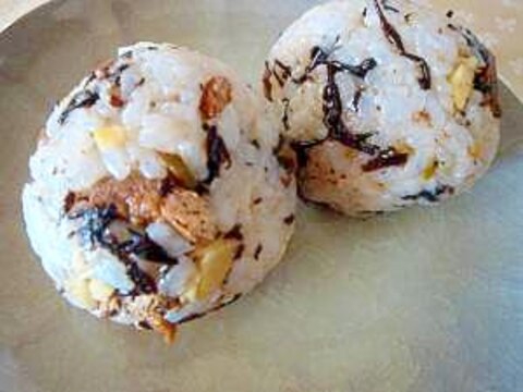 リメイクレシピ ひじきの煮もの ショウガおにぎり